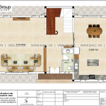 3 Mặt bằng tầng 1 biệt thự hiện đại 2 mặt tiền tại hải phòng sh btd 0078