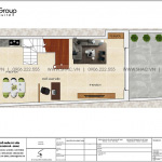 3 Mặt bằng tầng 1 nhà ống hiện đại mặt tiền 5,5m tại hải phòng sh nod 0219