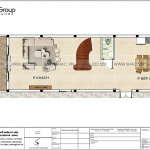 3 Mặt bằng tầng 1 nhà ống hiện đại mặt tiền 5,5m tại hải phòng sh nod 0220