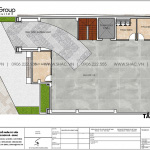 3 Mặt bằng tầng hầm tòa nhà văn phòng 4 tầng tại sài gòn sh vp 0040