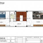 4 Bản vẽ tầng 2 nhà ống hiện đại có 2 phòng ngủ tại quảng ninh sh nod 0217