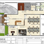 4 Bản vẽ tầng trệt tòa nhà văn phòng mặt tiền 11,95m tại sài gòn sh vp 0040