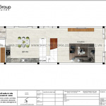4 Mặt bằng tầng 1 nhà ống tân cổ điển có 3 phòng ngủ tại quảng ninh sh nop 0208
