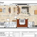 5 Mặt bằng tầng 3 nhà ống tân cổ điển mặt tiền 8,3m tại hà nội sh nop 0207