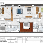 6 Bản vẽ tầng 4 nhà ống tân cổ điển mặt tiền rộng tại hà nội sh nop 0207