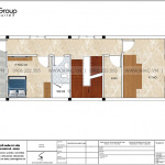 6 Mặt bằng tầng 3 nhà ống tân cổ điển 3 tầng tại quảng ninh sh nop 0208