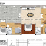 7 Mặt bằng tầng 5 nhà ống đẹp kiểu tân cổ điển tại hà nội sh nop 0207