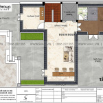 7 Mặt bằng tầng tum tòa nhà văn phòng 4 tầng tại sài gòn sh vp 0040