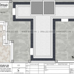 8 Bản vẽ tầng mái tòa nhà văn phòng mặt tiền 11,95m tại sài gòn sh vp 0040