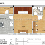 9 Mặt bằng tầng 3 nhà ống hiện đại 2 mặt tiền tại hải phòng sh nod 0216