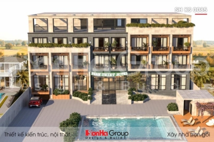 BÌA thiết kế khách sạn hiện đại 3 sao có bể bơi tại bình thuận sh ks 0085