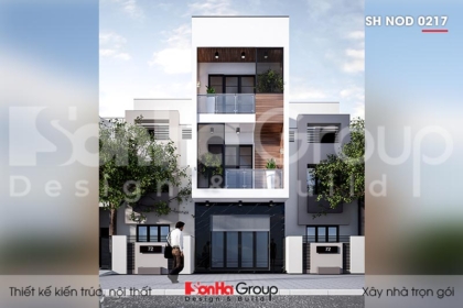 BÌA thiết kế nhà ống hiện đại 3 tầng mặt tiền 4,2m tại quảng ninh sh nod 0217