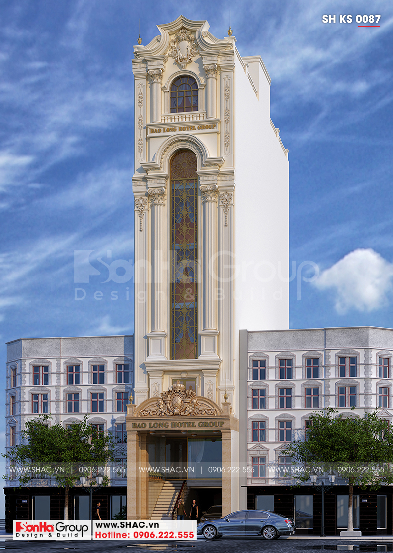 Thiết kế cải tạo khách sạn tân cổ điển 3 sao 6x23,4m tại Sài Gòn 