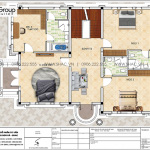 4 Bản vẽ tầng 2 biệt thự tân cổ điển mặt tiền 9,66m tại hải phòng sh btp 0153