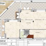 4 Mặt bằng tầng 1 biệt thự tân cổ điển kết hợp văn phòng cho thuê tại hà nội sh btp 0152