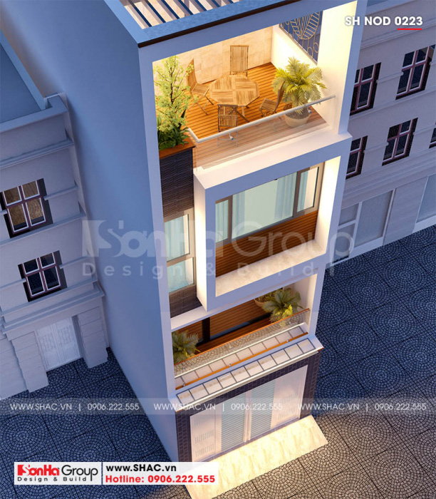 4 Mẫu nhà ống hiện đại có 3 phòng ngủ tại hải phòng sh nod 0223