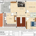 5 Mặt bằng tầng 3 biệt thự tân cổ điển đẹp tại quảng ninh sh btp 0154