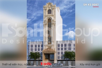 BÌA thiết kế khách sạn tân cổ điển 3 sao 8 tầng tại sài gòn sh ks 0087