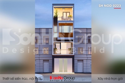 BÌA thiết kế nhà ống hiện đại 3 tầng mặt tiền 4,3m tại hải phòng sh nod 0223