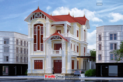 Biệt thự tân cổ điển 3 tầng 5 phòng ngủ