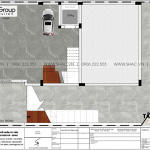 15 Mặt bằng tầng hầm nhà ống tân cổ điển có gara ô tô tại quảng ninh sh nop 0211