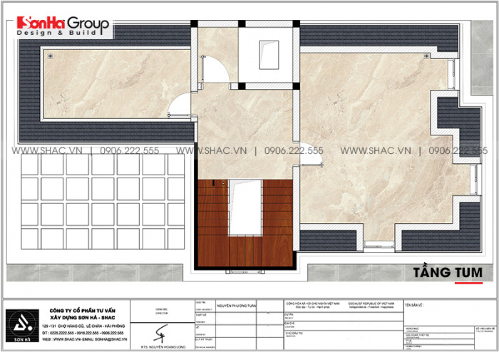 19 Mặt bằng tầng tum nhà ống bán biệt thự tại quảng ninh sh nop 0211