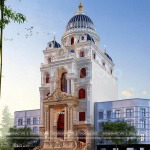 2 Mẫu biệt thự lâu đài 5 tầng tại hà nội sh btld 0046