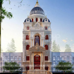 3 Kiến trúc biệt thự lâu đài mặt tiền 10m tại hà nội sh btld 0046