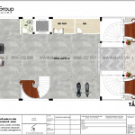 4 Mặt bằng tầng hầm biệt thự lâu đài có bể bơi tại hà nội sh btld 0046