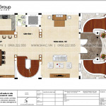 5 Bản vẽ tầng 1 biệt thự lâu đài cổ điển đẹp tại hà nội sh btld 0046