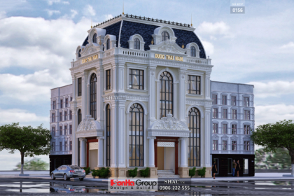 Biệt thự 3 tầng tân cổ điển kết hợp văn phòng