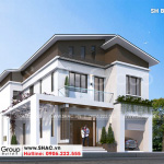 1 Thiết kế biệt thự hiện đại đẹp tại Ninh Bình sh btd 0081