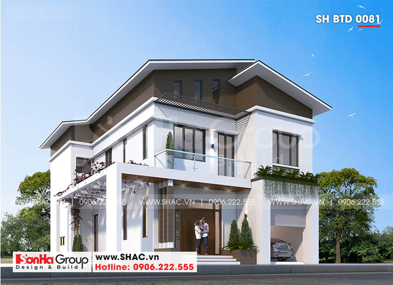 Thiết kế biệt thự 2 tầng hiện đại diện tích 190m2 – SH BTD 0081 2 Mẫu biệt thự đẹp 2 tầng đẹp phong cách hiện đại hạ gục mọi ánh nhìn