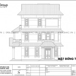 10. Bản vẽ mặt đứng trục A C của biệt thự hiện đại tại Hải Phòng sh btd 0080