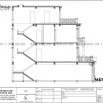 10.Mặt cắt B B của nhà phố tân cổ điển với mặt tiền 8,6m tại Hà Nội sh nop 0212