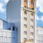 Mẫu thiết kế khách sạn 3 sao tân cổ điển 10 tầng tại Hải Phòng SH KS 0088