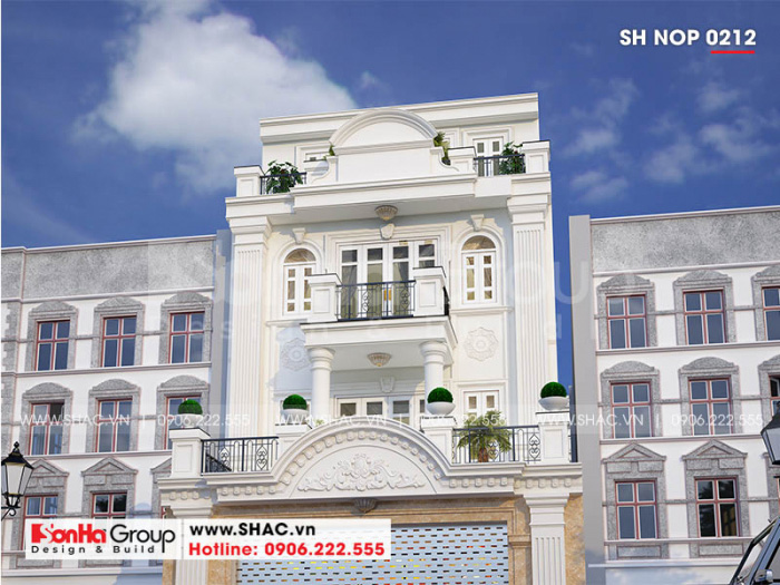 3 Kiến trúc hiện đại và sang trọng của mẫu nhà tân cổ điển tại Hà Nội sh nop 0212