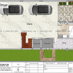 3.Mặt bằng gara của biệt thự tân cổ điển tại Sài Gòn sh btp 0159