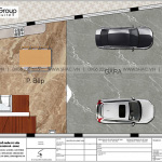 4 Mặt bằng gara và bếp tầng 1 của nhà phố tân cổ điển tại Hà Nội sh nop 0212