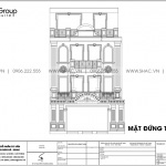 9 Bản vẽ mặt đứng trục A B nhà phố tân cổ điển tại Hà Nội sh nop 0212
