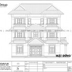 9.Thiết kế mặt đứng trụ 1 4 biệt thự hiện đại tại Hải Phòng sb btd 0080