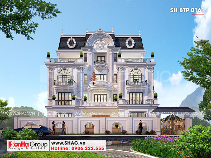 Biệt thự 4 tầng diện tích 250m2 phong cách tân cổ điển – SH BTP 0161 2 Mẫu biệt thự tân cổ điển có gara thiết kế sang trọng và đẳng cấp tại Sài Gòn