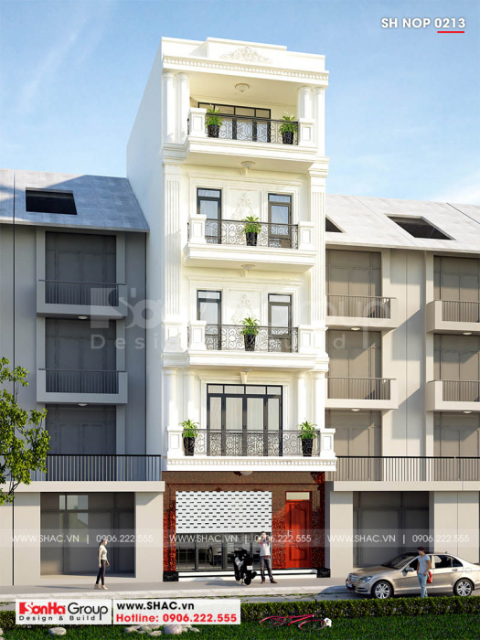 1 Thiết kế nhà phố tân cổ điển tại Quảng Ninh sh nop 0213