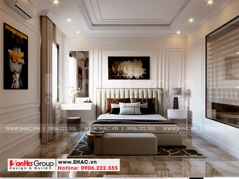 Mẫu thiết kế nội thất phòng ngủ ấn tượng nhờ đưởng nét tinh tế 