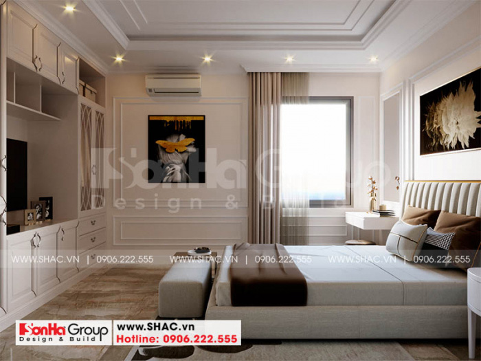 16 Trang trí nội thất phòng ngủ 3 sang trọng tại dự án Hoàng Huy Mall Hải Phòng sh hhm 001