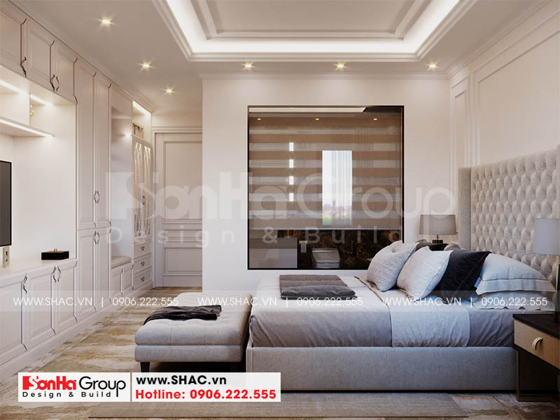 Thiết kế phòng ngủ đẹp từng tiểu tiết cho nhà phố Hoàng Huy Mall 