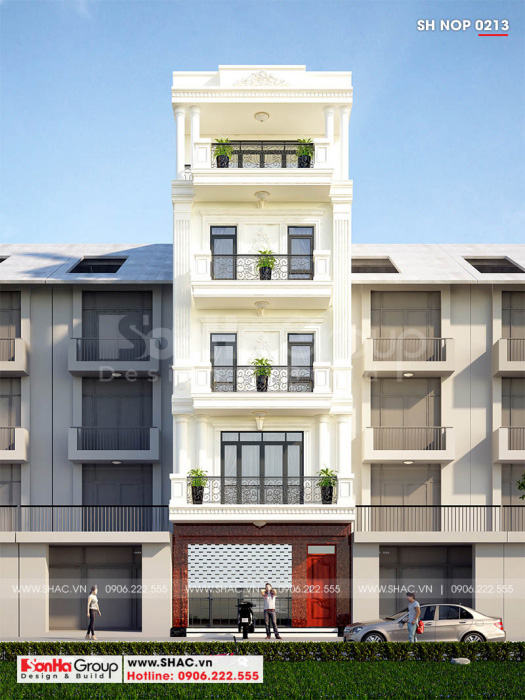 2.Kiến trúc hiện đại và sang trọng của mẫu nhà phố tân cổ điển tại Quảng Ninh sh nop 0213