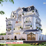 2 Thiết kế biệt thự tân cổ điển mặt tiền 18m tại sài gòn sh btp 0161