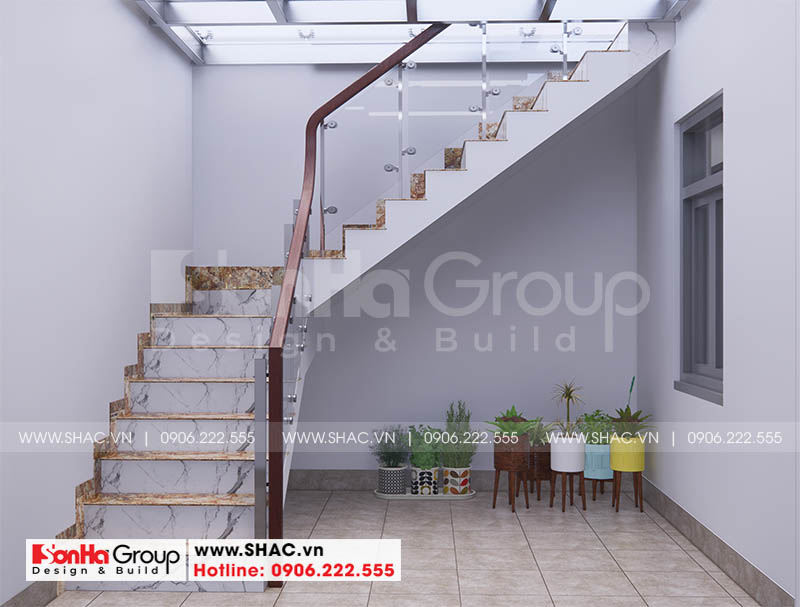 Thiết kế sảnh thang kết hợp tiện ích khác nâng cao công năng 