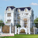 3 Kiến trúc biệt thự tân cổ điển 1 mặt tiền tại hà nội sh btp 0162